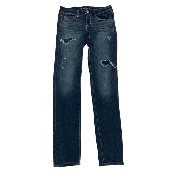 Bullhead Denim Co Mid Rise Skinniest Distressed Jeans Size 26 Women’s - Picture 1 of 6